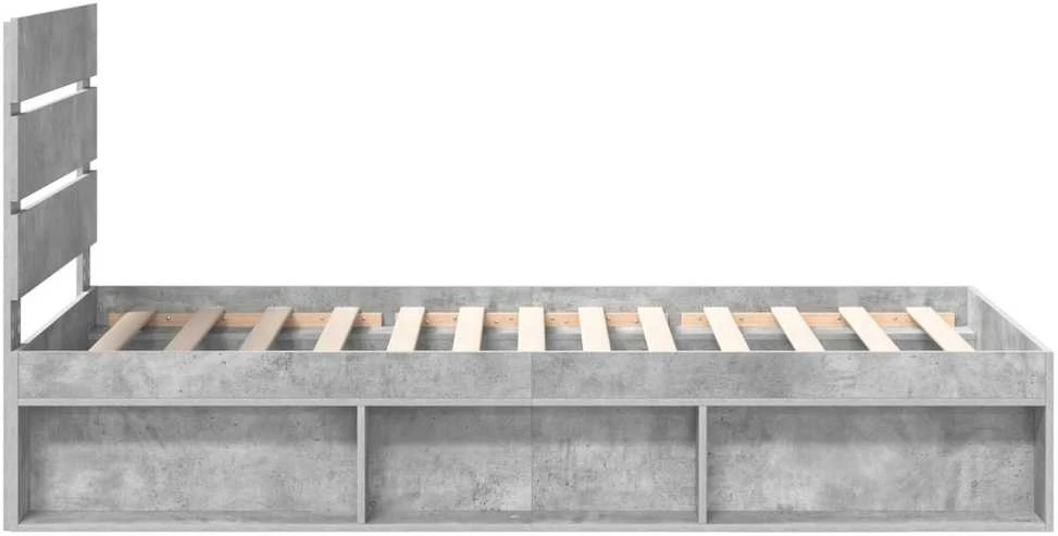 Lova Lovos rėmas Betoninė 90 x 200 cm Kietos pušies mediena