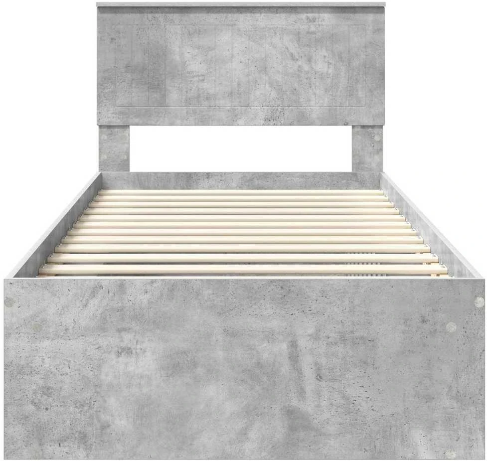 Lova Lovos rėmas Betoninė 90 x 200 cm Kietos pušies mediena