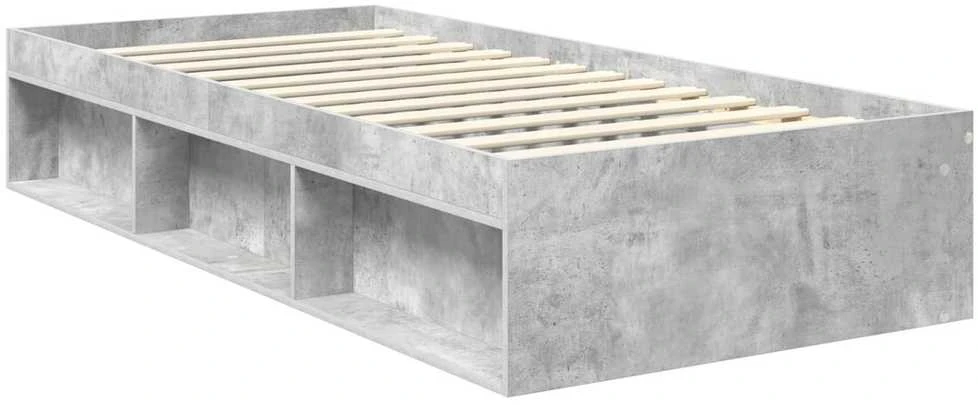 Lova Lovos rėmas Betoninė 90 x 200 cm Kietos pušies mediena