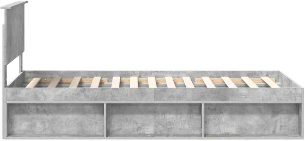 Lova Lovos rėmas Betoninė 90 x 200 cm Kietos pušies mediena