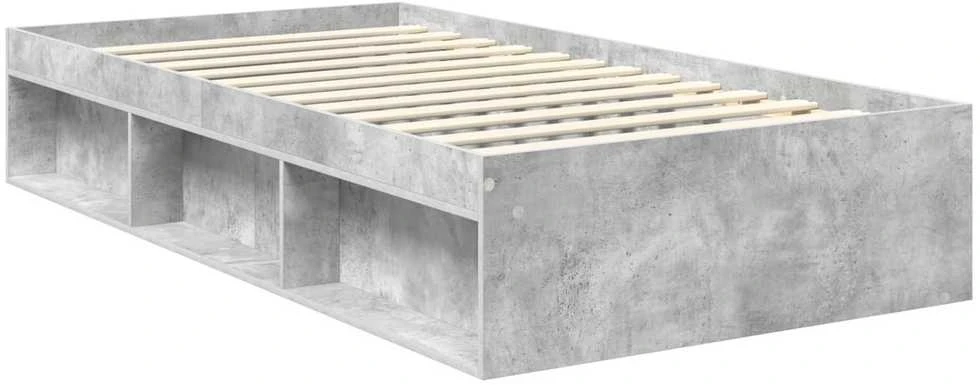 Lova Lovos rėmas Betono pilka 100 x 200 cm Kietos pušies mediena