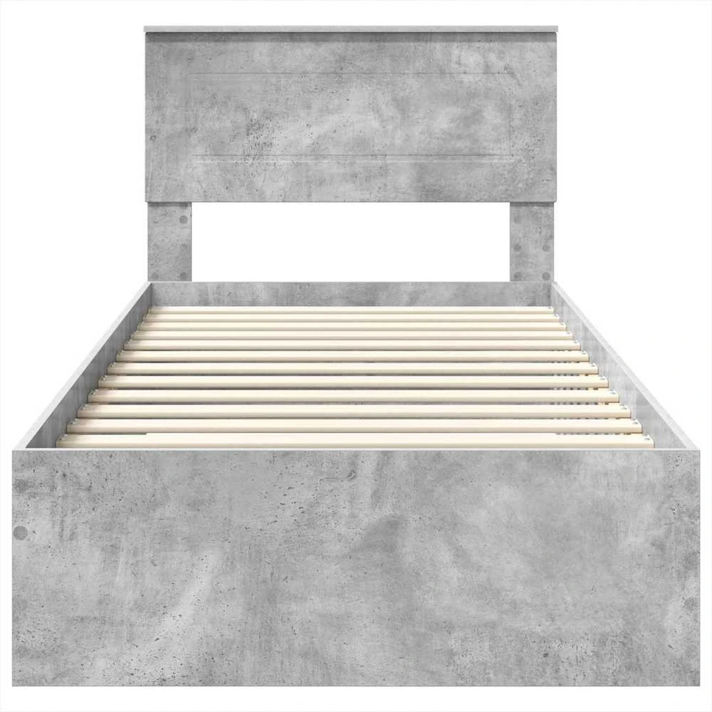 Lova Lovos rėmas Betono pilka 100 x 200 cm Apdirbta mediena