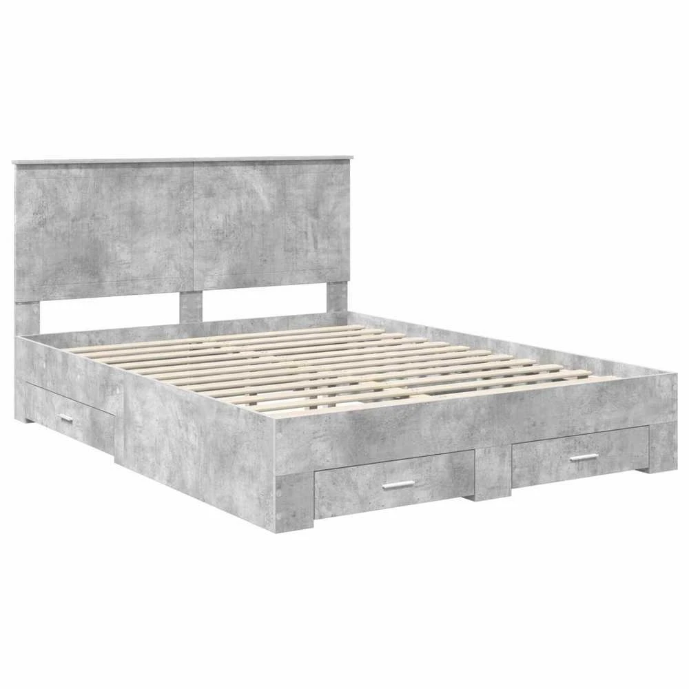 Lovos rėmas Betono pilka 150 x 200 cm Apdirbta mediena