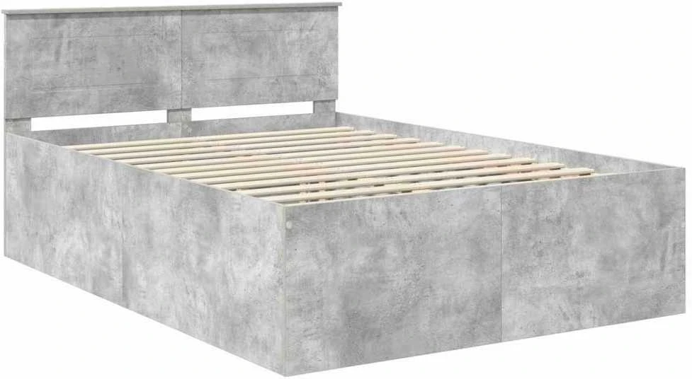 Lovos rėmas Betono pilka 150 x 200 cm Apdirbta mediena