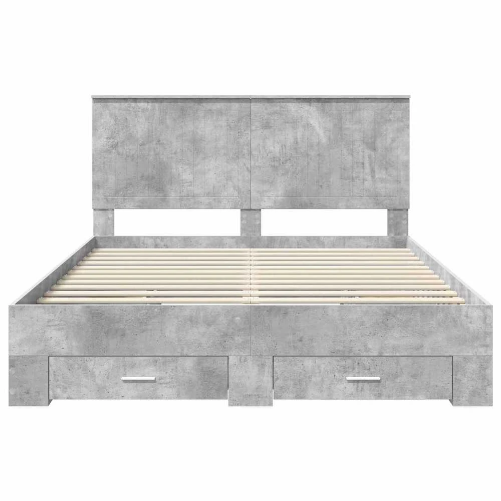 Lovos rėmas Betono pilka 150 x 200 cm Apdirbta mediena