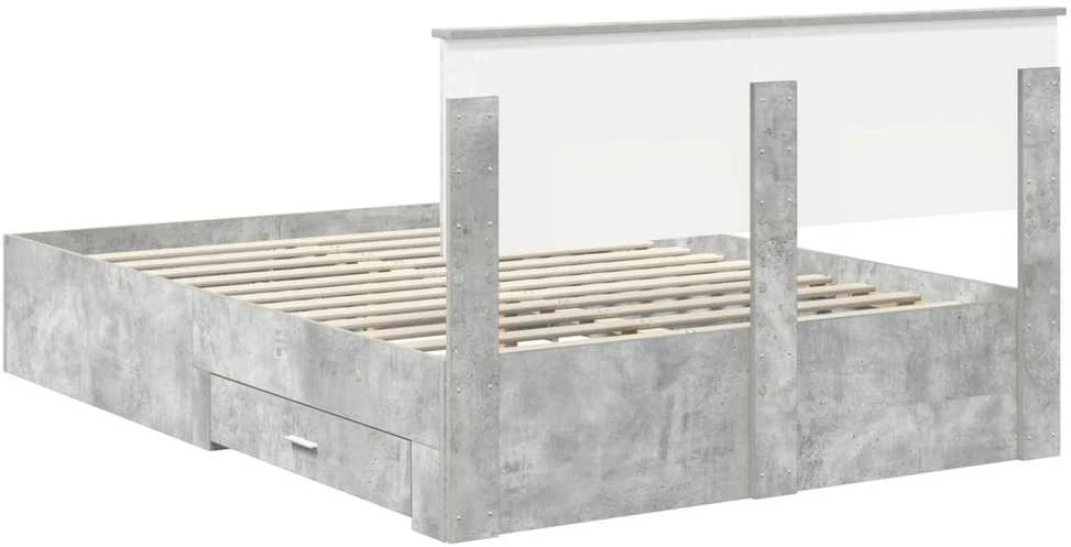 Lovos rėmas Betono pilka 150 x 200 cm Apdirbta mediena