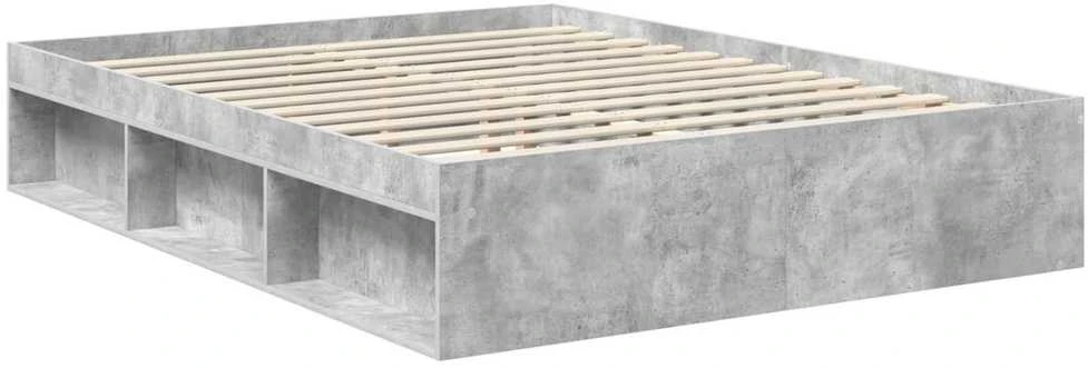Lovos rėmas Betono pilka 150 x 200 cm Kietos pušies mediena