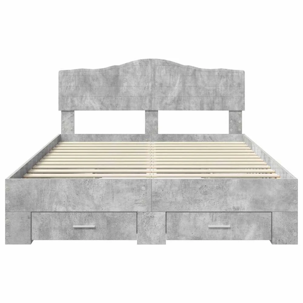 Lovos rėmas Betono pilka 150 x 200 cm Apdirbta mediena