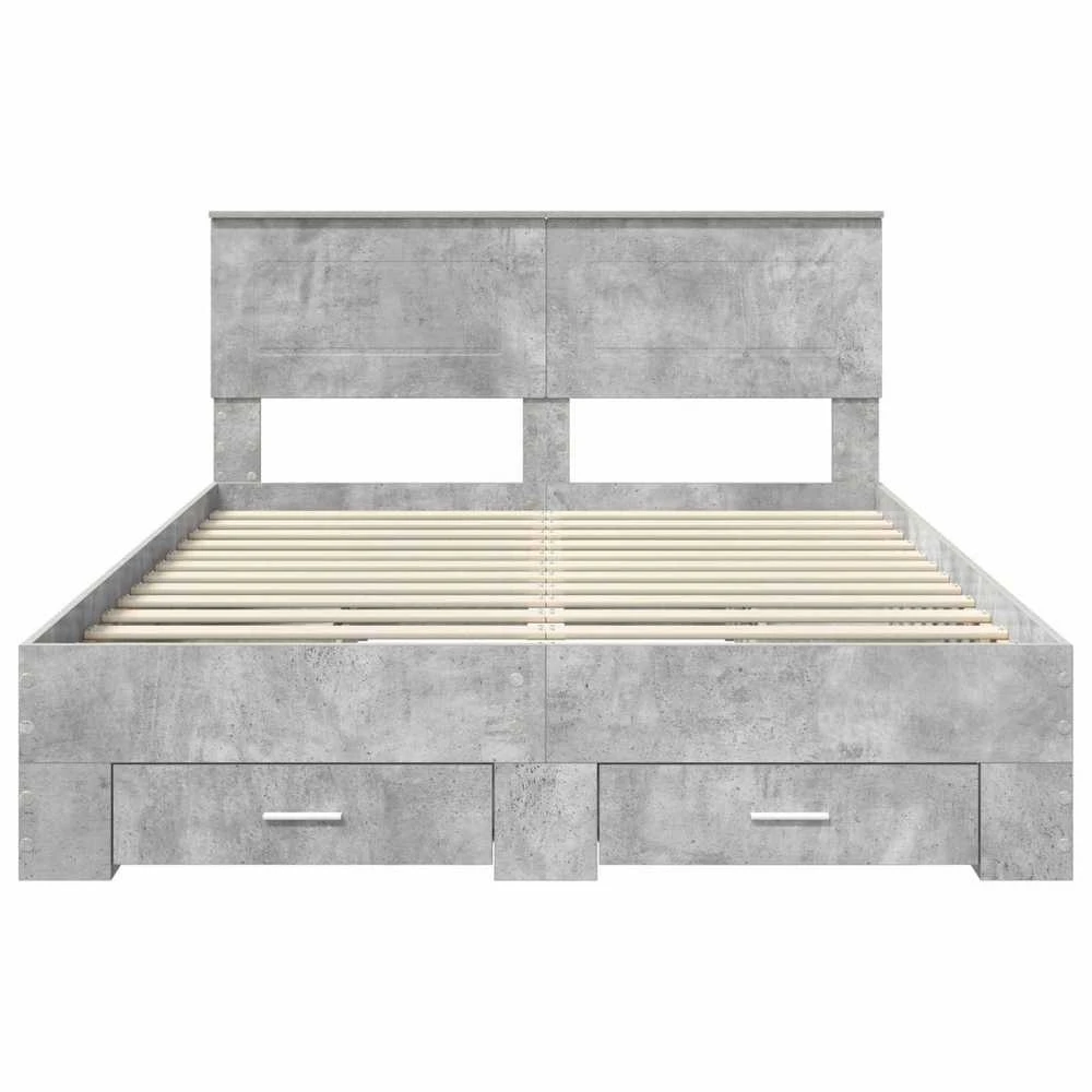 Lovos rėmas Betono pilka 150 x 200 cm Apdirbta mediena