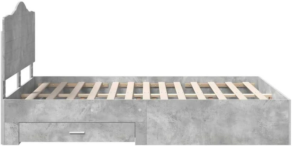Lovos rėmas Betono pilka 150 x 200 cm Apdirbta mediena