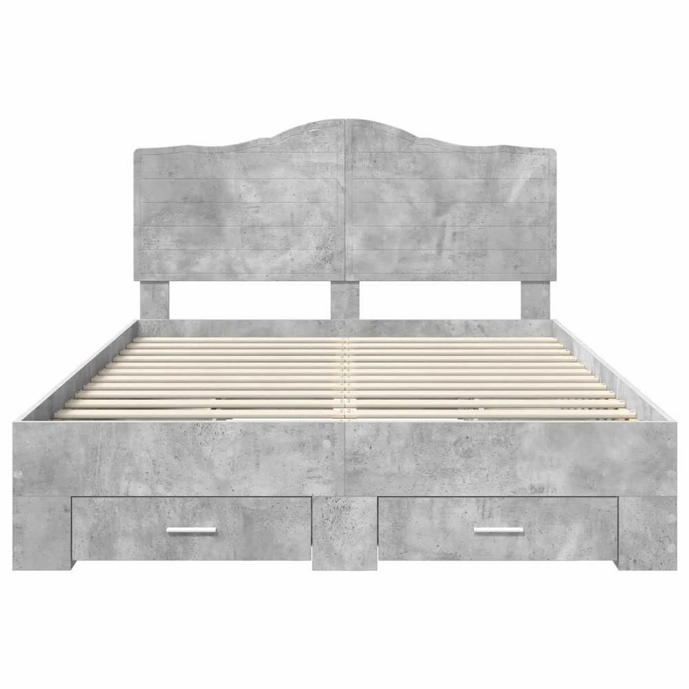 Lovos rėmas Betono pilka 150 x 200 cm Apdirbta mediena