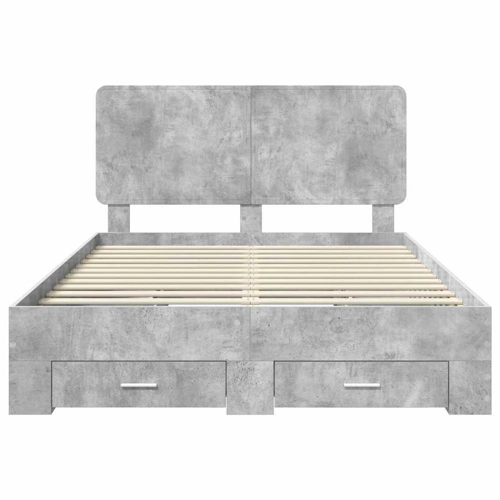Lovos rėmas Betono pilka 150 x 200 cm Apdirbta mediena