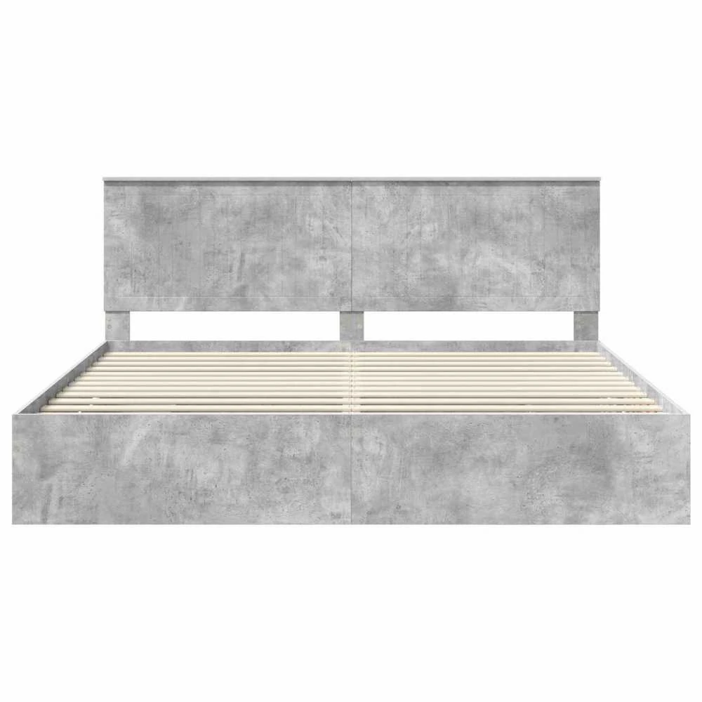 Lovos rėmas Betono pilka 200 x 200 cm Inžinerinė mediena