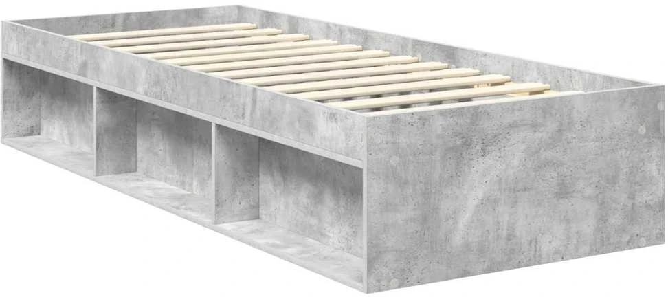 Lova Lovos rėmas Betono pilka 75 x 190 cm Apdirbta mediena