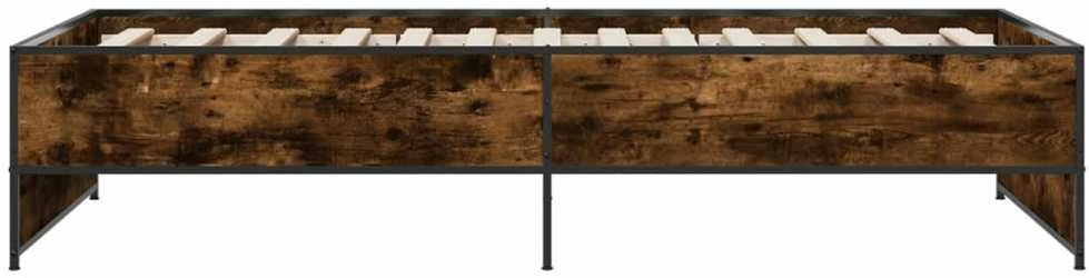 Lovos rėmas, dūminio ąžuolo, 75x190cm, apdirbta mediena/metalas