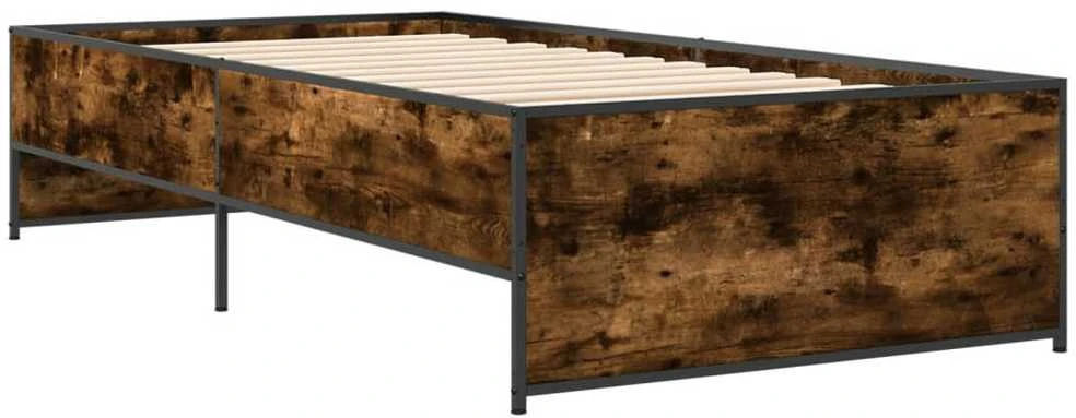 Lovos rėmas, dūminio ąžuolo, 75x190cm, apdirbta mediena/metalas