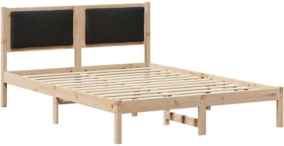 Lovos rėmas Juoda 140 x 190 cm Kietos pušies mediena