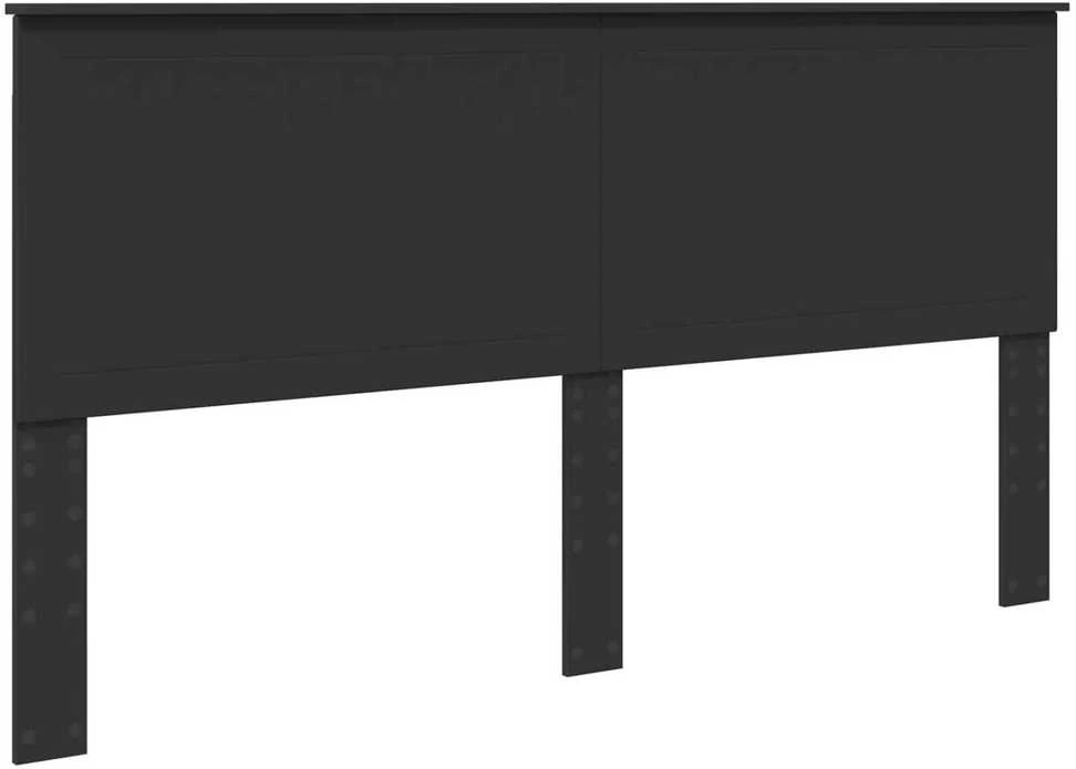 Lovos rėmas Juoda 180 x 200 cm Kietos pušies mediena