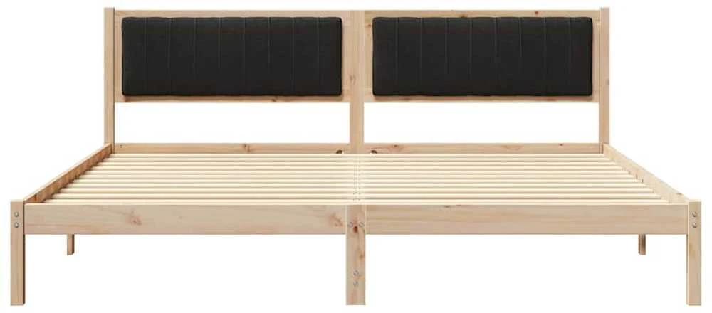Lovos rėmas Juoda 200 x 200 cm Kietos pušies mediena