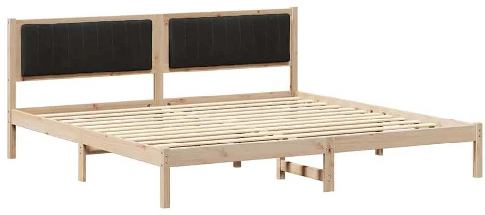 Lovos rėmas Juoda 200 x 200 cm Kietos pušies mediena
