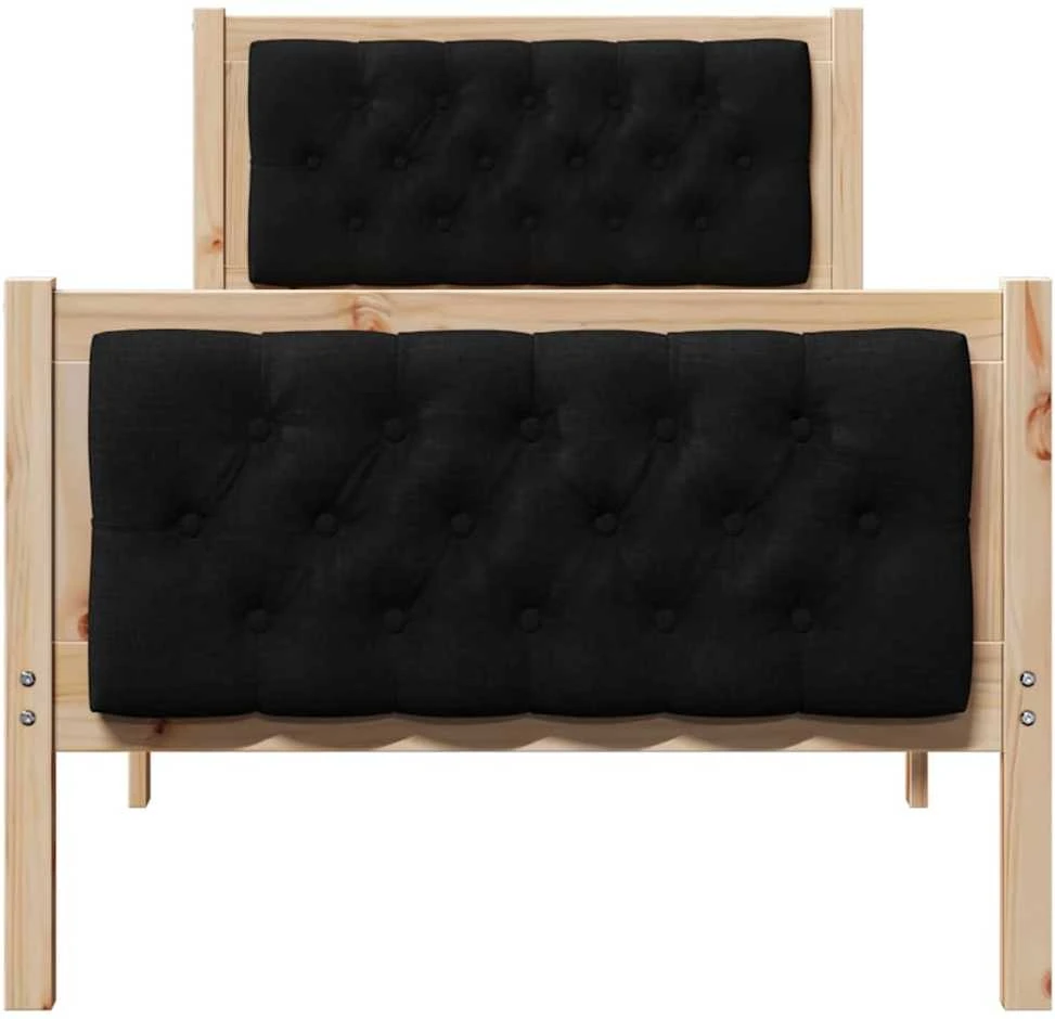 Lova Lovos rėmas Juoda 80 x 200 cm Kietos pušies mediena