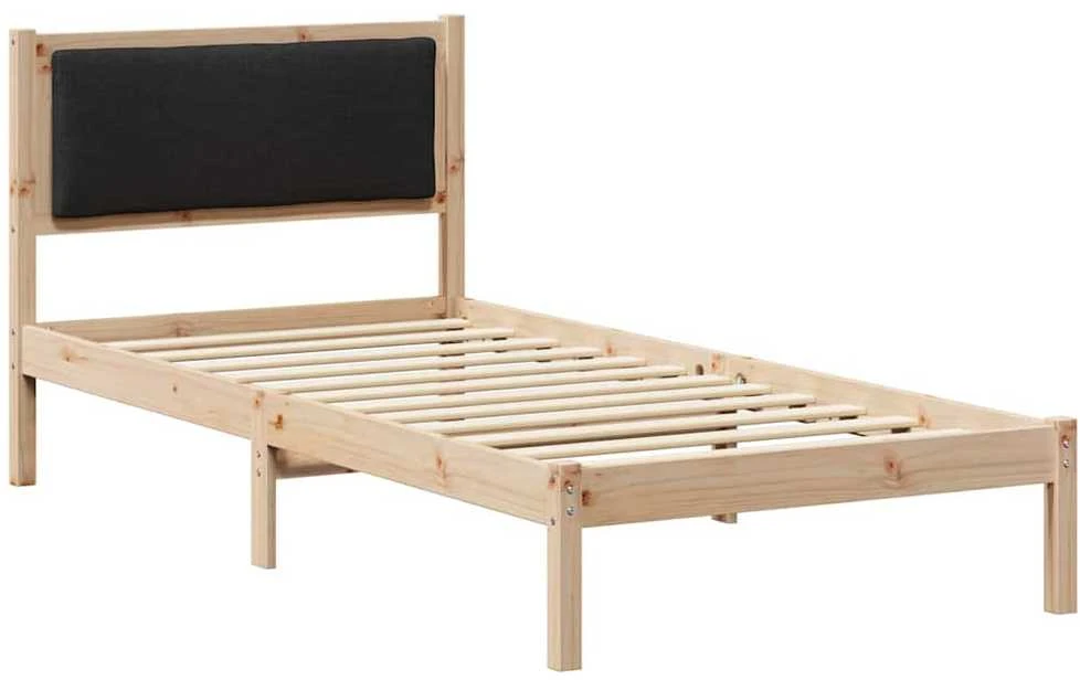 Lova Lovos rėmas Juoda 90 x 190 cm Kietos pušies mediena