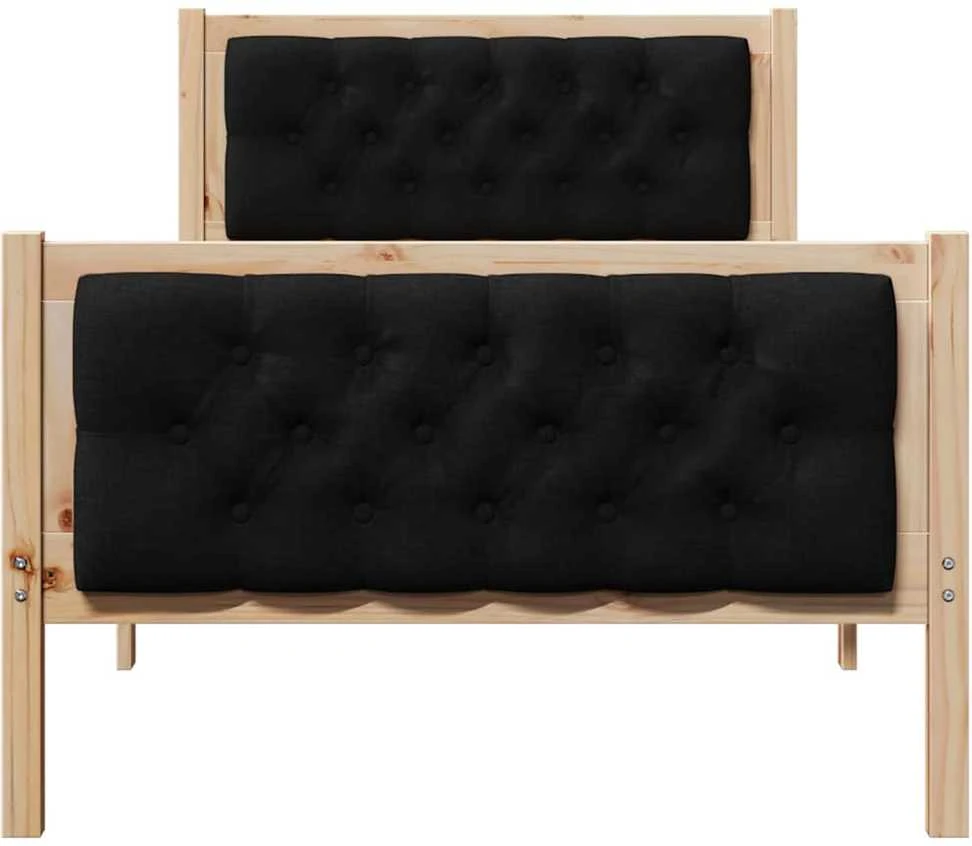 Lova Lovos rėmas Juoda 90 x 190 cm Kietos pušies mediena