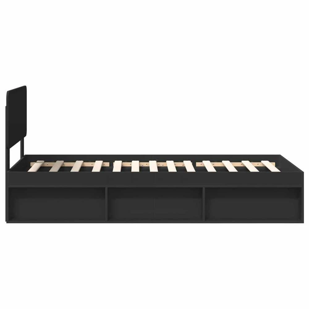 Lova Lovos rėmas Juoda 90 x 200 cm Kietos pušies mediena