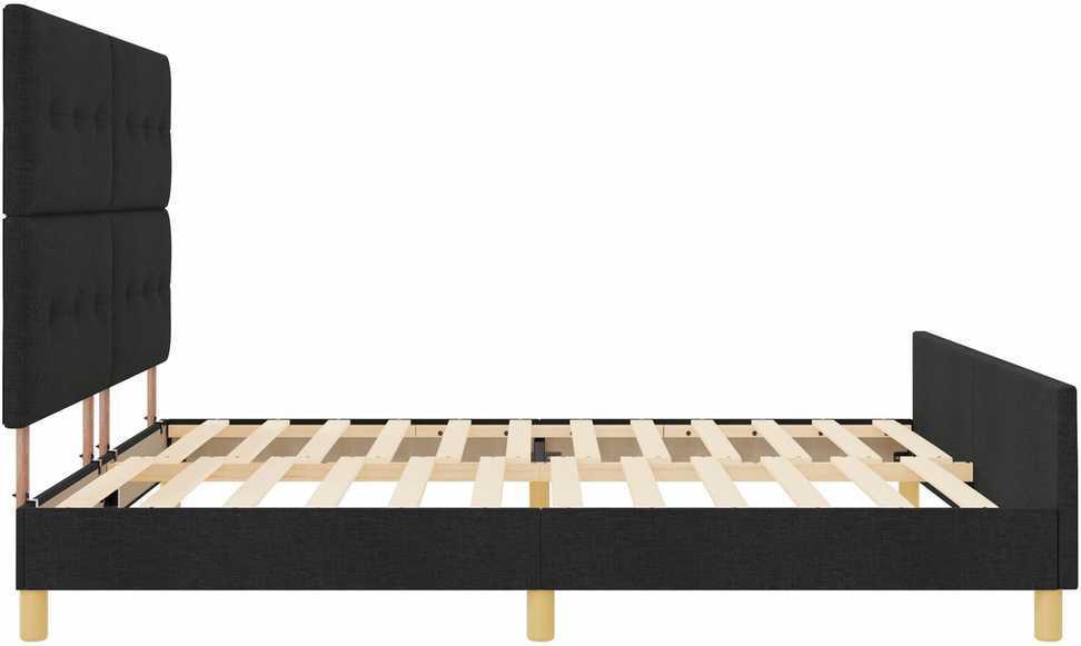 Lovos rėmas su galvūgalio Juoda 200 x 200 cm audinys