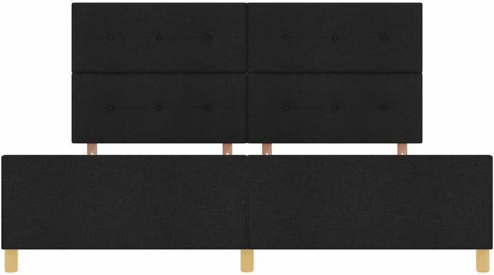 Lovos rėmas su galvūgalio Juoda 200 x 200 cm audinys