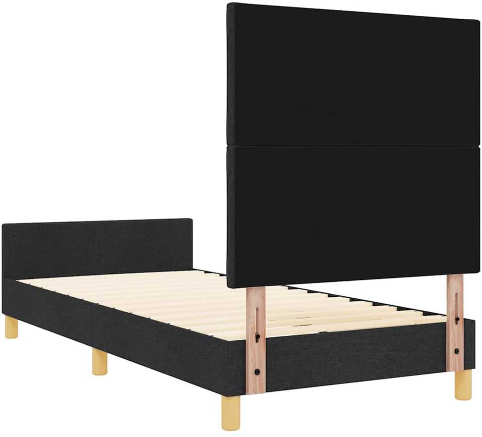 Lova Lovos rėmas su galvūgalio Juoda 90 x 200 cm audinys