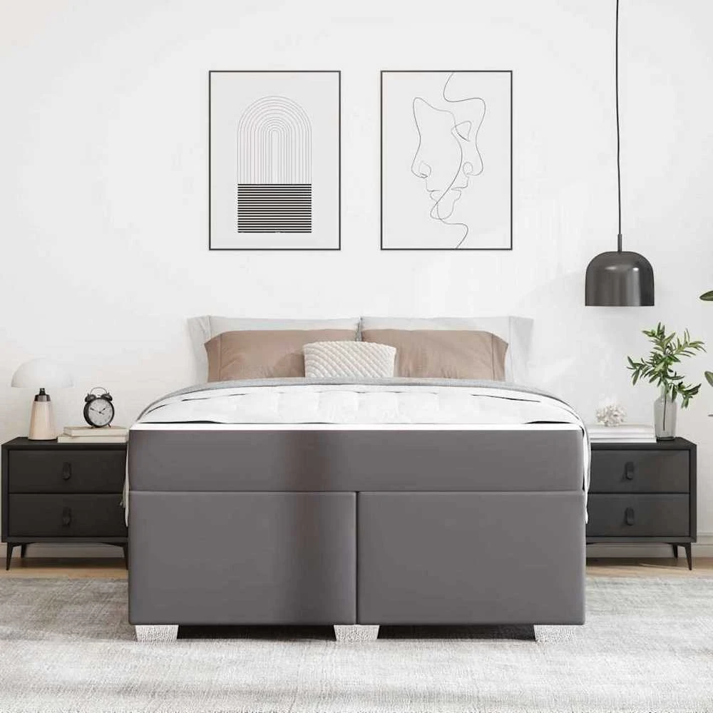 Lovos rėmas Pilka 160 x 200 cm audinys
