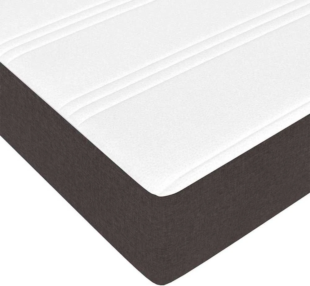 Lovos rėmas su čiužiniu Tamsiai rudas 180 x 200 cm audinys