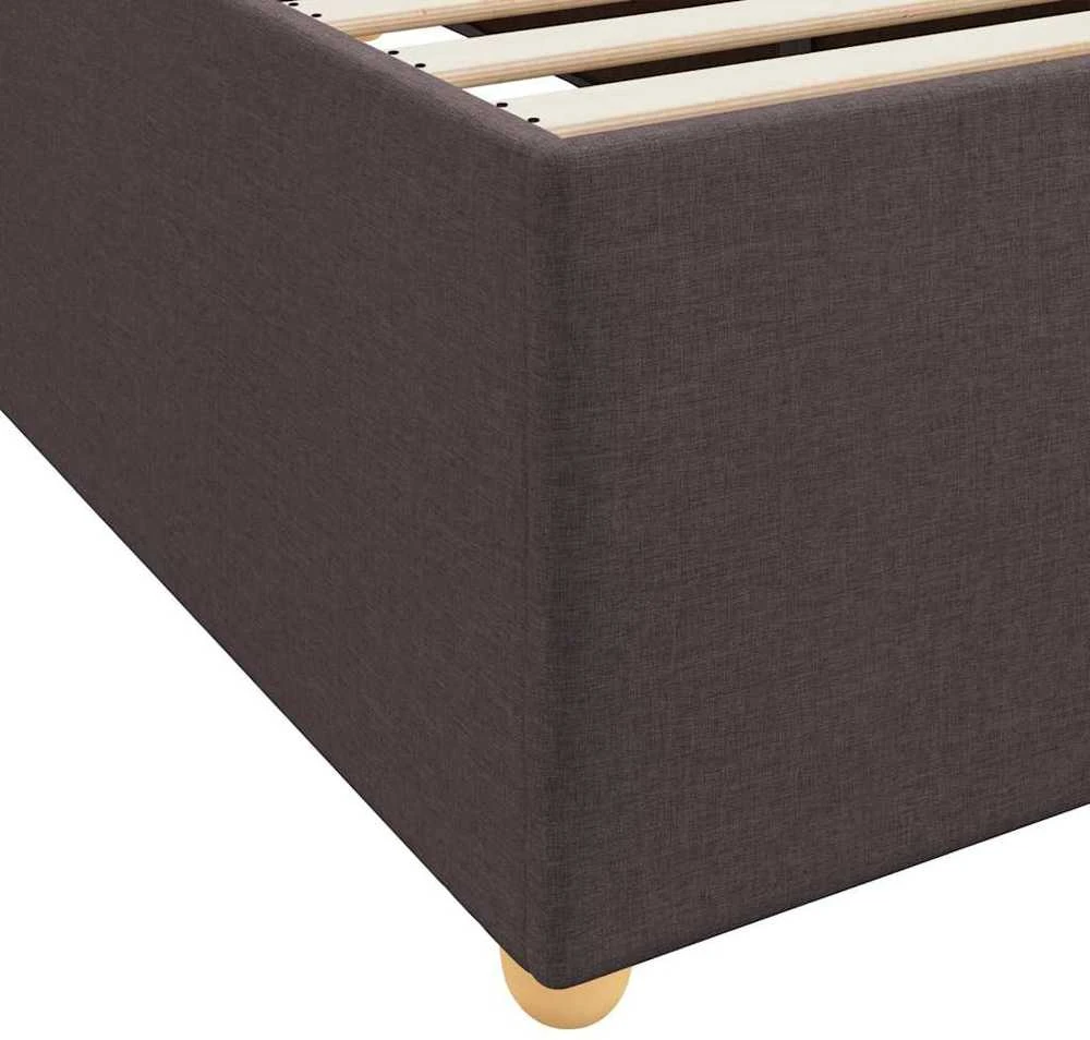 Lovos rėmas su čiužiniu Tamsiai rudas 200 x 200 cm audinys