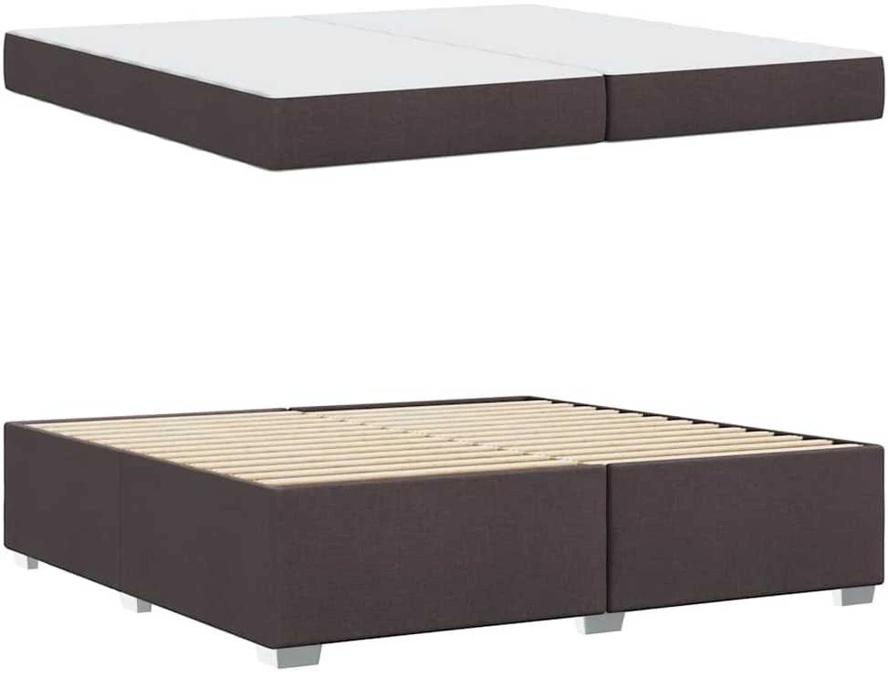 Lovos rėmas su čiužiniu Tamsiai rudas 200 x 200 cm audinys