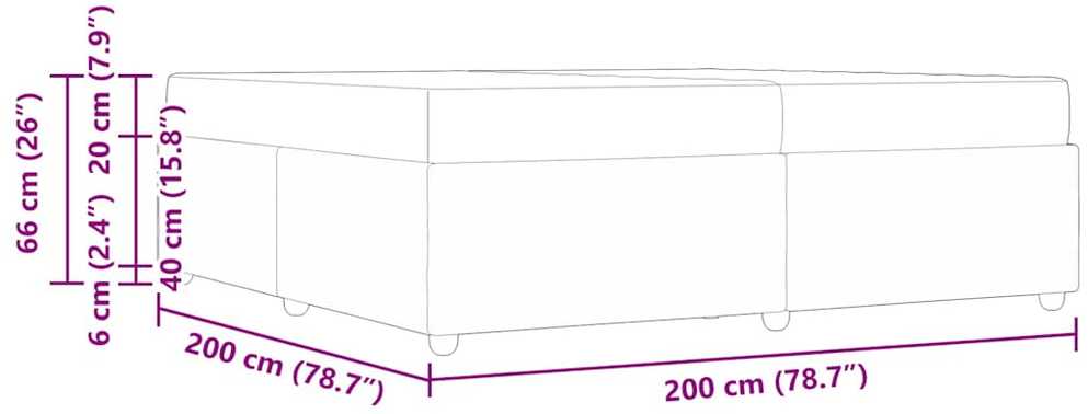 Lovos rėmas Tortora 200 x 200 cm audinys