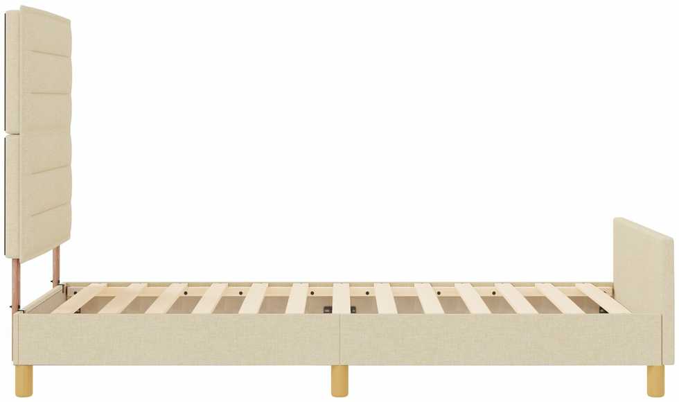 Lova Lovos rėmas su galvūgalio Kreminė 80 x 200 cm audinys