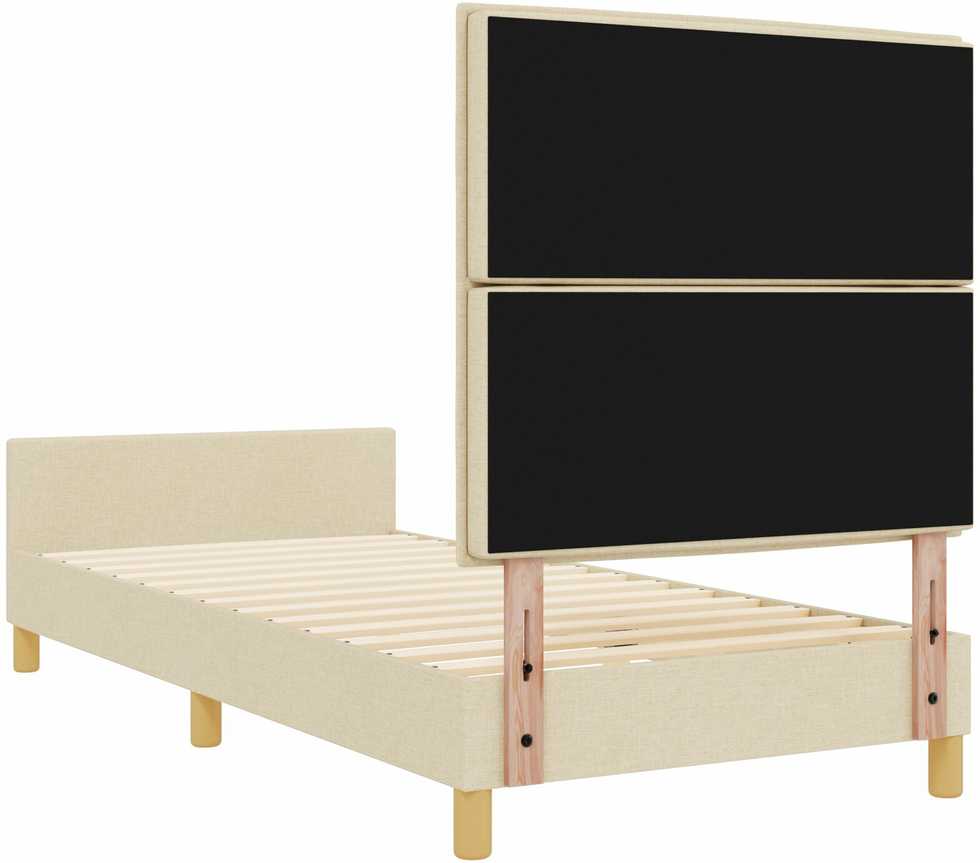 Lova Lovos rėmas su galvūgalio Kreminė 80 x 200 cm audinys
