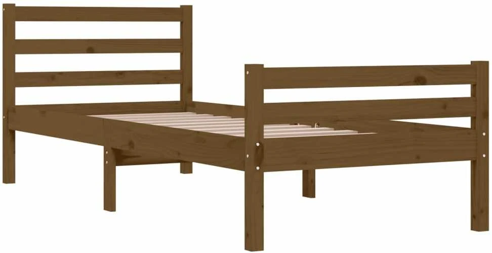 Lovos rėmas, medaus rudas, 75x190cm, pušies masyvas, vienvietis