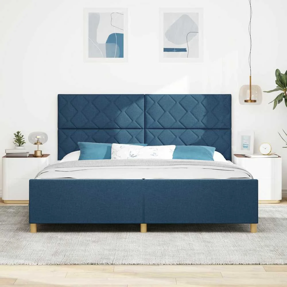 Lovos rėmas su galvūgalio Mėlyna 200 x 200 cm audinys