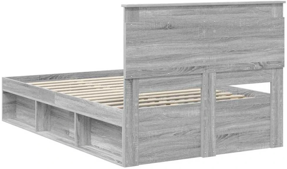 Lova Lovos rėmas Pilka Sonoma 135 x 190 cm Apdirbta mediena