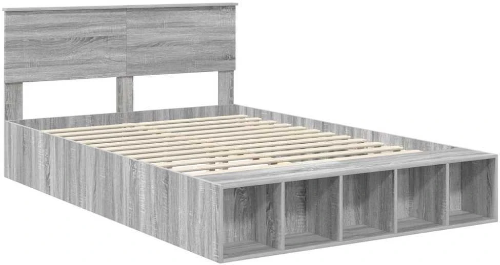 Lovos rėmas Pilkas Sonoma 140 x 190 cm Apdirbta mediena