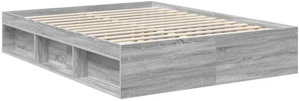 Lovos rėmas Pilkas Sonoma 150 x 200 cm Kietos pušies mediena