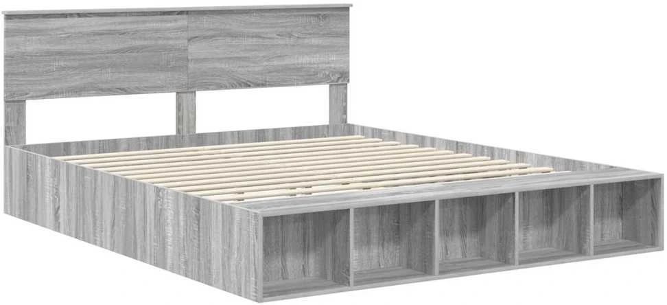Lovos rėmas Pilkas Sonoma 200 x 200 cm Apdirbta mediena