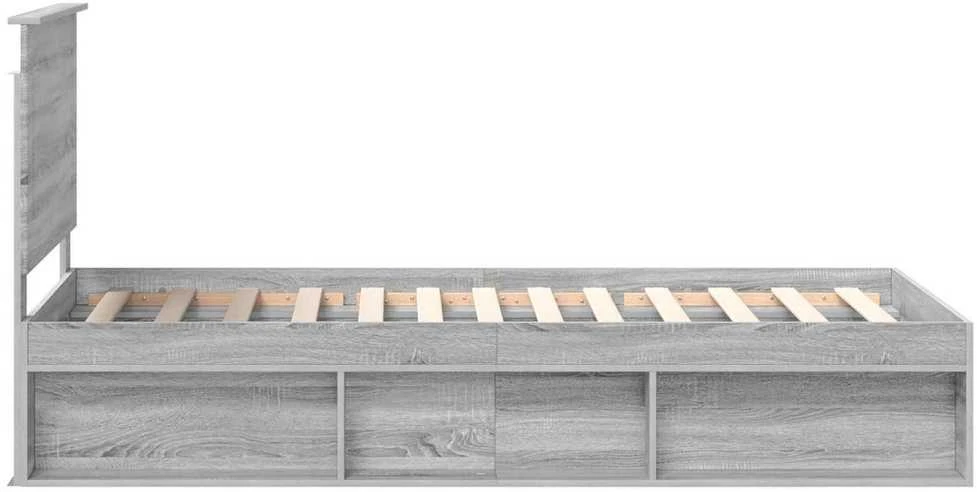 Lova Lovos rėmas Pilkas Sonoma 90 x 200 cm Kietos pušies mediena
