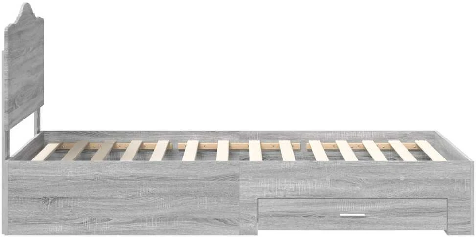 Lova Lovos rėmas Pilkas Sonoma 90 x 200 cm Apdirbta mediena