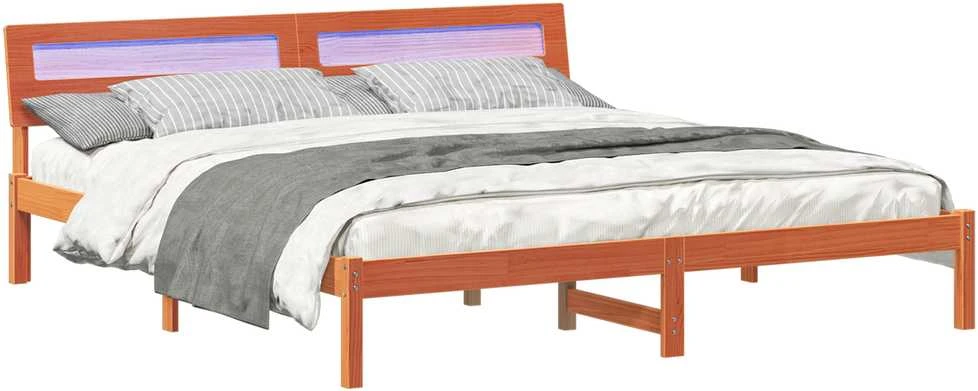 Lovos rėmas Ruda 200 x 200 cm Kietos pušies mediena