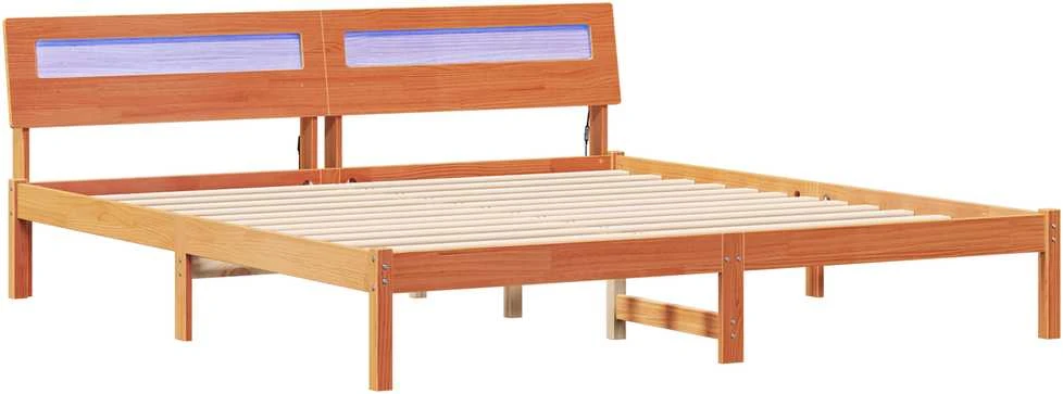 Lovos rėmas Ruda 200 x 200 cm Kietos pušies mediena