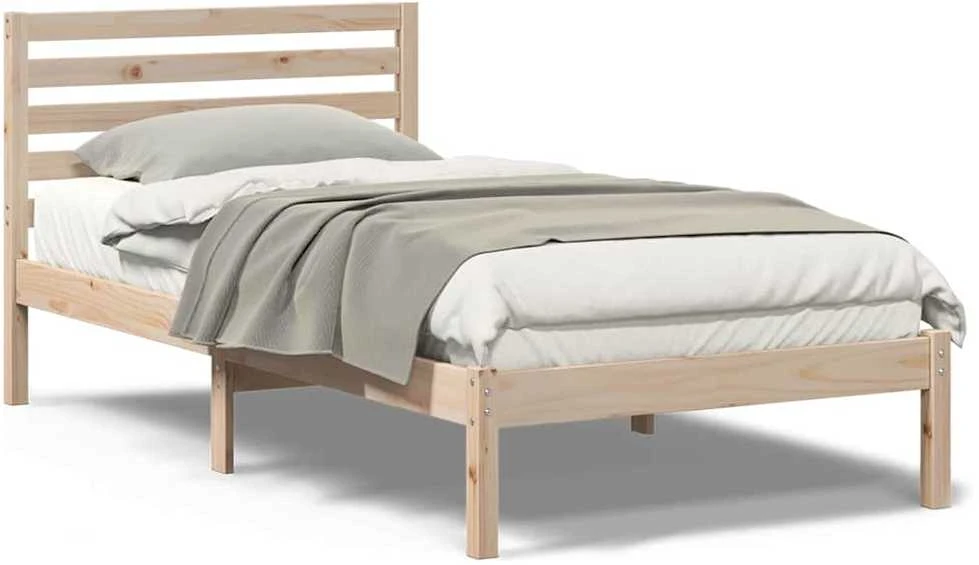 Lova Lovos rėmas Ruda 80 x 200 cm Kietos pušies mediena