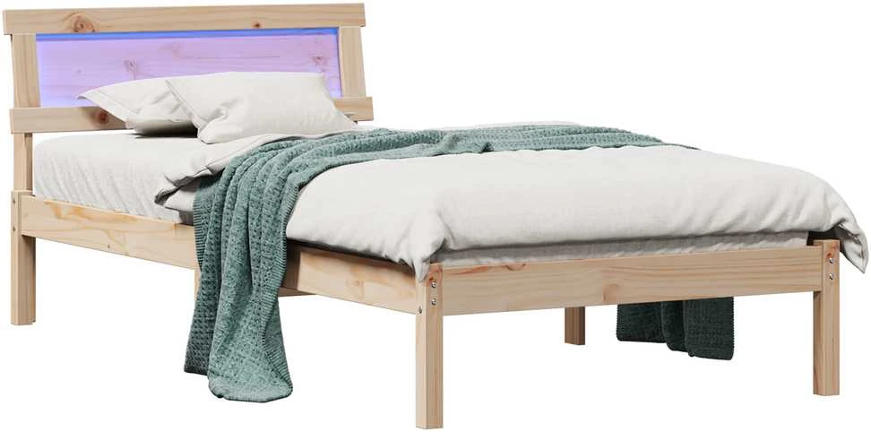 Lova Lovos rėmas Ruda 90 x 190 cm Kietos pušies mediena